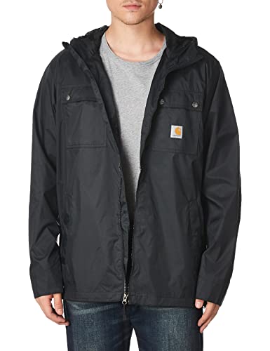 Carhartt Men's Rain Defender Jacket Flexible Comfort This raincoat has plenty of room for storage
