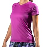 Kanu Surf Women's Solid Swim Tee, Purple, XX-Large