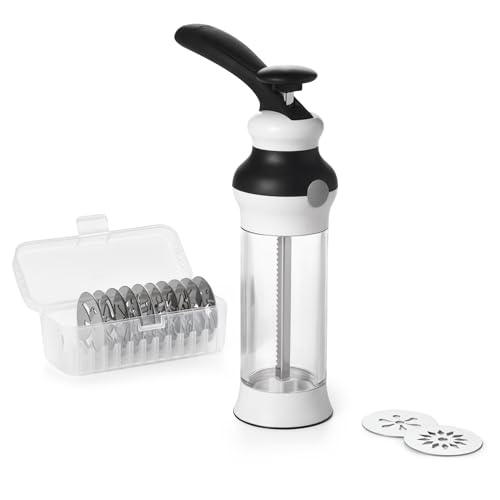 OXO Good Grips 14-Piece Cookie Press Set Stainless Discs