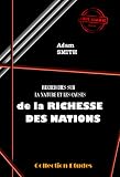 Recherche Sur La Nature Et Les Causes De La Richesses Des Nations Edition Intgrale Livres 1 5