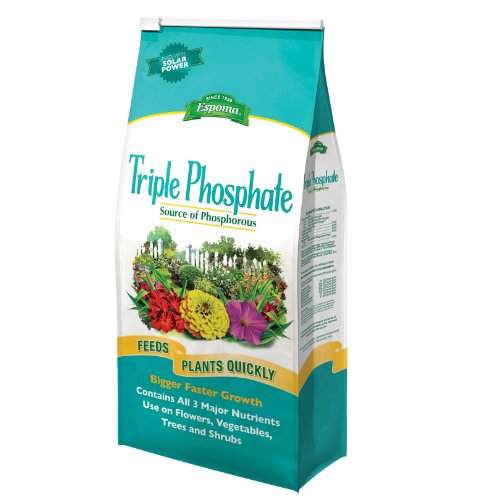 Espoma Triple Phosphate Fertilizer 0-45-0, 6.5lb. Bag; Promotes Root Growth and Blooming in All Flowering Plants, Trees, Shrubs, and Vegetables. Granular for Easy Application. Pack of One.