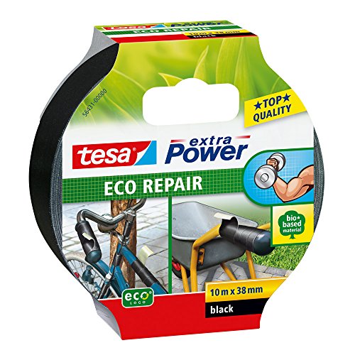 🔥 SELTEN SO GÜNSTIG (-61%) tesa extra Power Eco Repair Gewebeband - Schwarz - 10 m x 38 mm