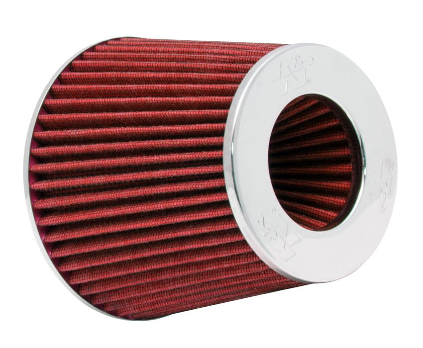 K&N High-Flow Original Lifetime Universal Clamp-On Air Filter: High Performance, Premium: Flange Diameter: 4 In, Filter Height: 5.5 In, Flange Length: 1.125 In, Shape: Round Tapered, RG-1001RD