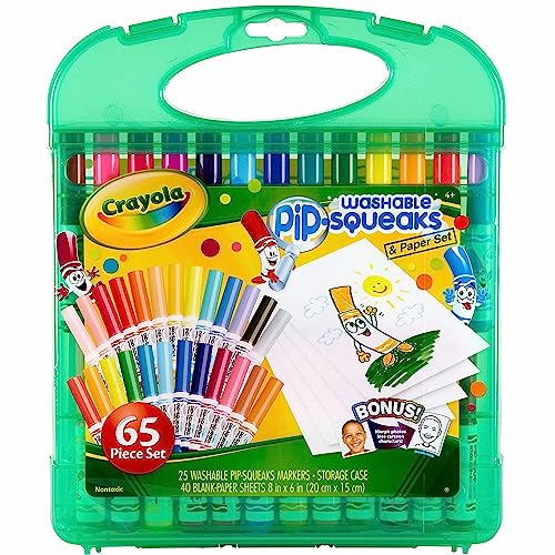 Crayola Pip-Squeaks Washable Marker Set (65ct), Holiday &amp; Christmas Gifts for Kids, Coloring Set, Art Supplies for K