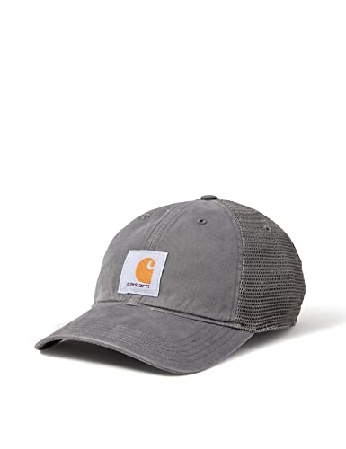 Carhartt Men's Canvas Mesh-Back Cap-Gravel-OFA