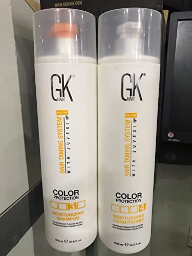 Moisturizing Shampoo and Conditioner Hydrate Set for Colored Treated Hair Keratin Treatment Cleansing Dry to Normal Sulfate Paraben Free All Hair Types for Men and Women By GK HAIR - (2 X 33.8 Oz)