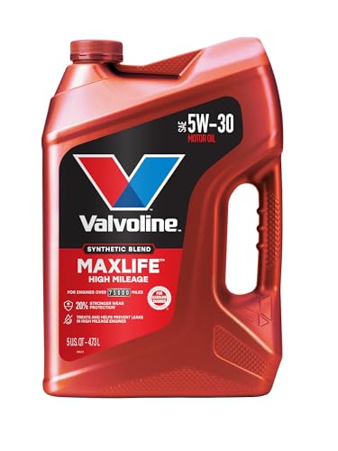 Valvoline High Mileage with MaxLife Technology SAE 5W-30 Synthetic Blend Motor Oil 5 QT