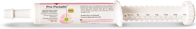 Pro-Pectalin Oral Paste for Dogs & Cats, Helps Relieve Occasional Diarrhea in Cats and Dogs, Situational Diarrhea Relief with Kaolin and Pectin, Contains Beneficial Probiotic Bacteria, 30cc