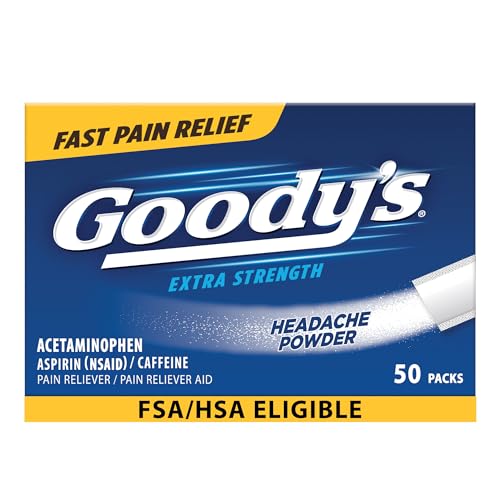 Goody's Pain Relief Powders, Extra Strength Headache Powder, 50 ct (Pack of 1)