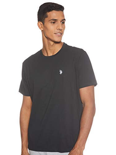 U.S. Polo Assn. Men's Crew Neck Small Pony T-Shirt, Black, M