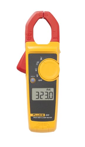 Fluke 323 Clamp Meter for Commercial/Residential Electricians, Measures AC Current to 400 A &amp; AC/DC Voltage to 600 V