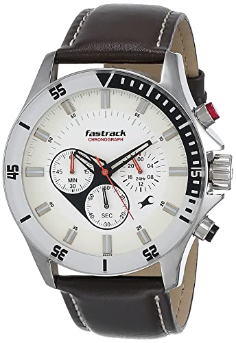 Fastrack Big Time Analog White Dial Men's Watch NL3072SL01/NN3072SL01