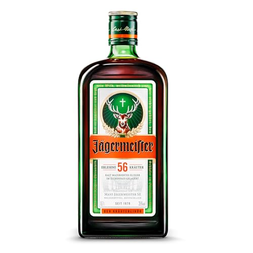 (-25%) Jägermeister – 1 x 0,7l Premium Kräuterlikör 35% Vol. – 56 erlesene Kräuter – Kalt mazeriertes Elixier – Im Eichenfass gelagert – Das Original aus Wolfenbüttel