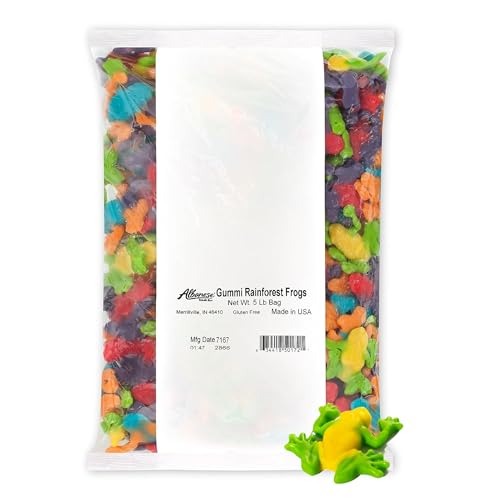 Albanese World's Best Gummi Rainforest Frogs, 5lbs of Candy