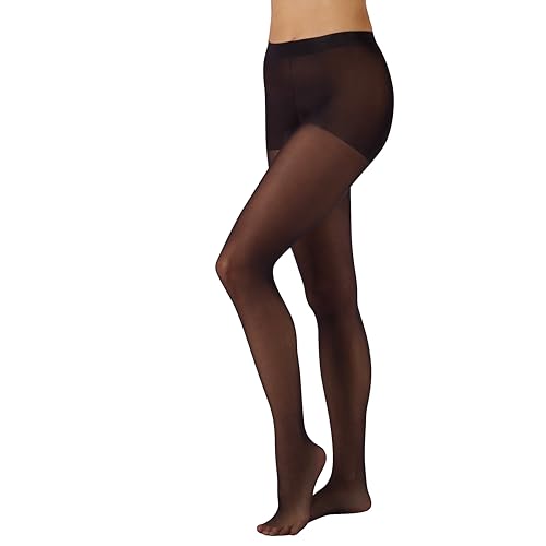 L'eggs Casual Women's Seasonless Tights for Year Round Wear, Same to Waist, Sheer Toe, Black, Size Medium (Pack of 1)