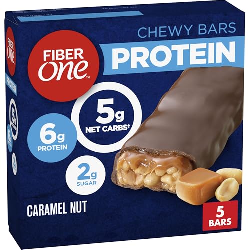 Fiber One Snacks Fiber One Protein Caramel Nut Chewy Bars, 5.85 Ounce Wrappers
