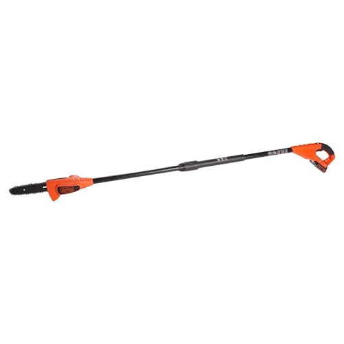 BLACK+DECKER 20V Max Pole Saw for Tree Trimming, Lightweight, Rechargeable Cordless, Extension up to 14 ft Reach, Tool Only, Electric Pole Saw (LPP120B)