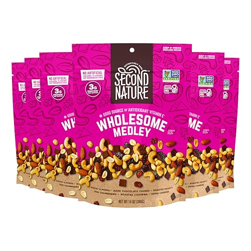 Second Nature Wholesome Medley Trail Mix - 14 oz Resealable Snack