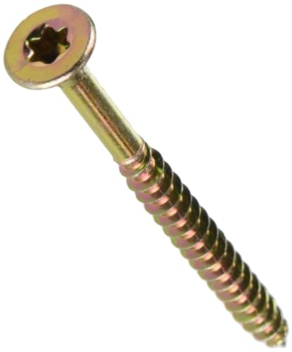 🔥 STARKER PREIS (-38%) Connex Universalschrauben 5,0 x 60 mm - 195 Stück im Set - Senkkopf - TX-Antrieb - Teilgewinde - Gelb verzinkt / Schrauben-Set / Schrauben-Eimer / B30194