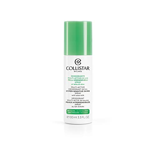 🔥 STARKER PREIS (-40%) Collistar multiaktives 24-Stunden-Deodorant für hypersensible Haut, ökologisches Deo-Spray ohne Gas, sanft zur Haut, frei von Alkohol und Parfüm, 100 ml