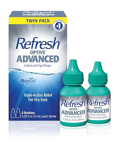 Refresh Optive Advanced Eye Drops, 0.33 Fl Oz (Twin Pack)