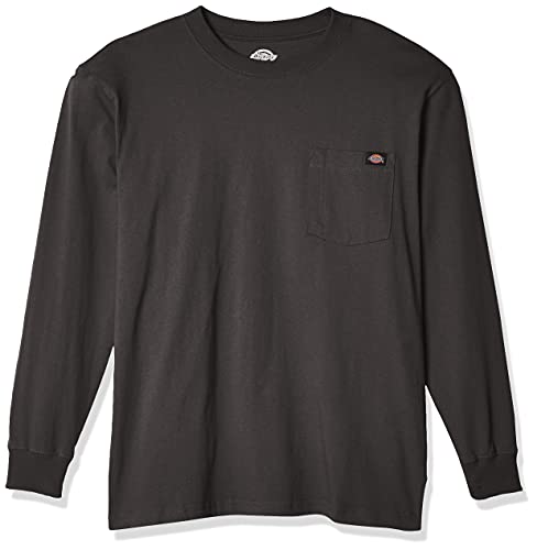 Dickies Men's Long Sleeve Heavyweight Crew Neck, Charcoal, Large