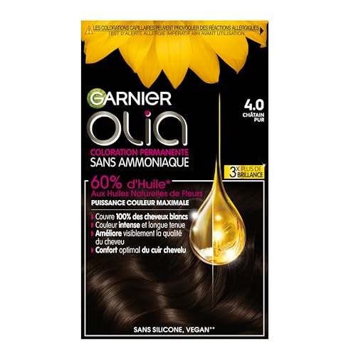 Garnier Olia Coloration Permanente Sans Ammoniaque Châtain Pur 4.0