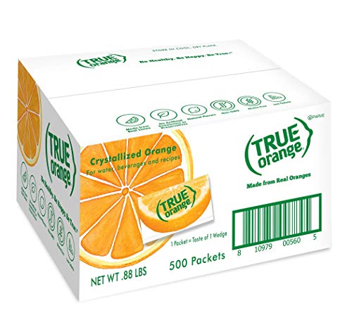 TRUE ORANGE Water Enhancer, Bulk Pack, Zero Calorie Flavoring, For Bottled Water, Iced Tea & Recipes, Flavor Packets Made with Real Oranges,500 Count (Pack of 1)- Packaging May Vary