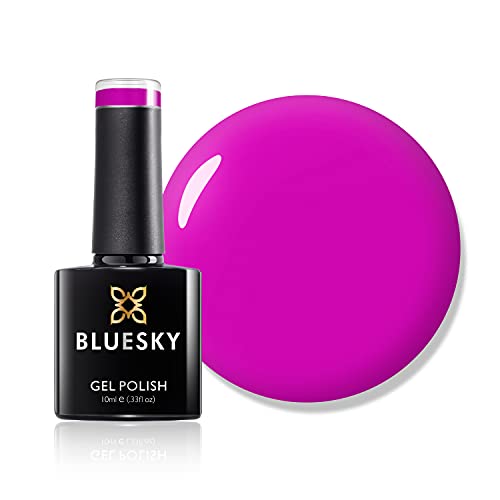 Bluesky Gel Nail Polish, Purity Neon07, 10 ml Bright, Neon, Pink, Long Lasting, Chip Resistant, 10 ml (Requires Curing Under UV LED Lamp)