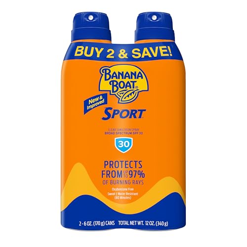 Banana Boat Sport Ultra SPF 30 Sunscreen Spray | Banana Boat Sunscreen Spray SPF 30, Water Resistant, Oxybenzone Free, 6