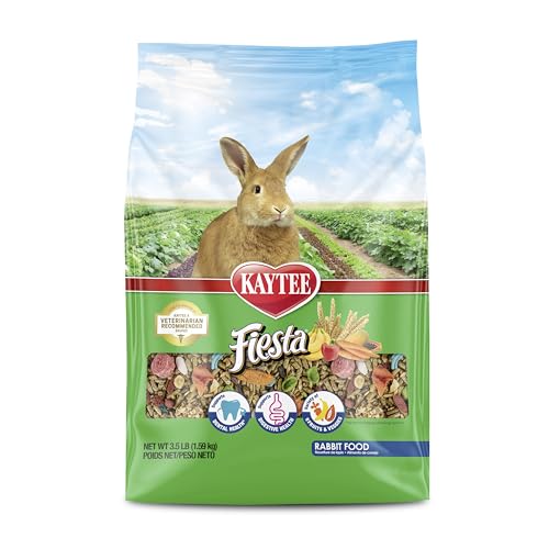 Kaytee Fiesta Rabbit Food, Nutritious and Fun Blend, Supports Dental Health and Digestion, 3.5 pounds