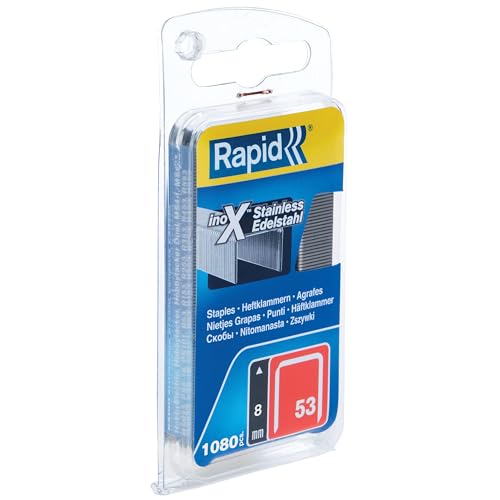(-36%) Rapid Tackerklammern Edelstahl Typ 53, 8 mm, V2A Feindrahtklammern