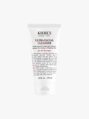 Kiehl's Ultra Facial Cleanser, Lightweight Foamy Facial Cleanser, Enriched Formula that Replenishes Skin Barrier, Gently Exfoliates and Moisturizes, Suitable for All Skin Types - 5 fl oz