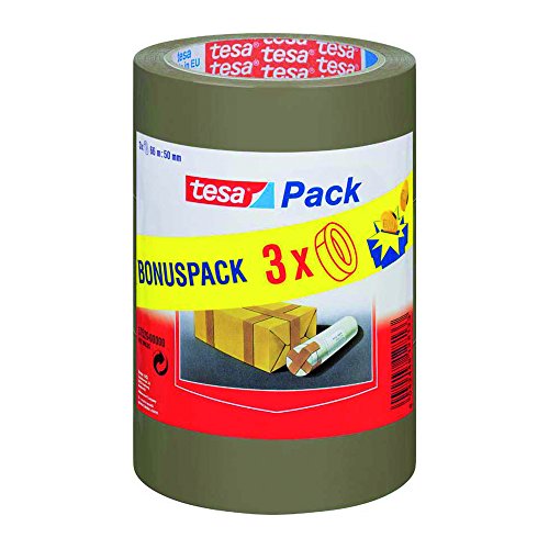 🔥 SELTEN SO GÜNSTIG (-52%) tesa tesapack Standard Paketklebeband - 66 m x 50 mm - braun - 3 Rollen