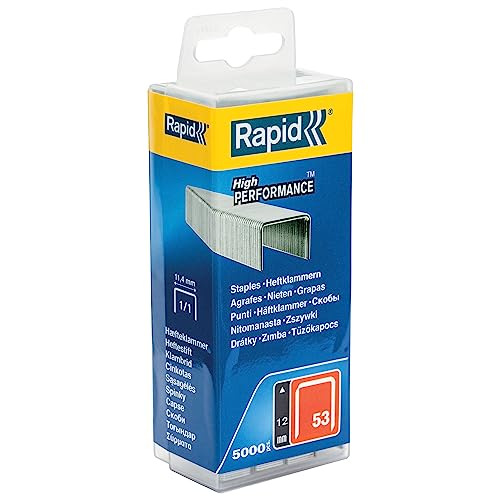 Rapid High Performance Staples, No.53, Leg Length 12 mm, 40303086 - 5000 Pieces