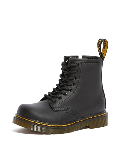 Dr. Martens Unisex 1460 T Softy T Leather 8 Eye Boot, Black, 7 Toddler