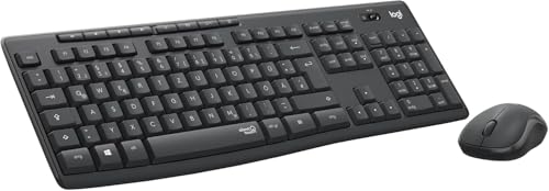 (-39%) Logitech MK270 Wireless Keyboard and Mouse Set, 2.4 GHz Wireless Connection via Nano USB Receiver, Long Battery Life, for Windows and ChromeOS PCs/laptops, German QWERTZ Layout - blac