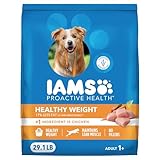IAMS Proactive Health, Dry Dog Food, Adult Dog Food Dry Recipe for Healthy Weight, with Chicken, 29.1 Lb. Bag