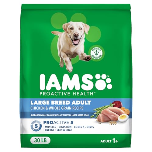 IAMS Proactive Health Large Breed Adult Dry Dog Food with Real Chicken, 30 lb. Bag