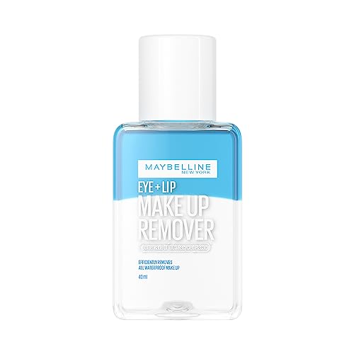 Maybelline New York Biphase Eye + Lip Makeup Remover, 2X More Effective and Fragrance Free Easy to Use Makeup Remover, Water-proof Make-up Remover Wit