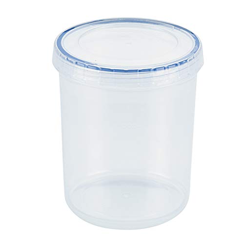 LOCK & LOCK Easy Essentials Twist Food Storage lids/Airtight containers, BPA Free, Tall-30.4oz Clear
