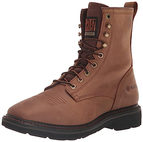 ARIAT Mens Cascade 8" Wide Square Toe Work Boot Alamo Brown 10