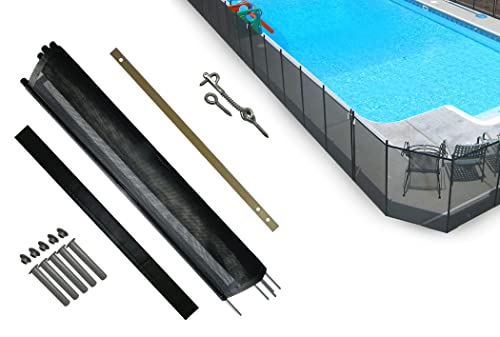 Pool Fence DIY by Life Saver Fencing Section Kit, 4 x 12-Feet, Black