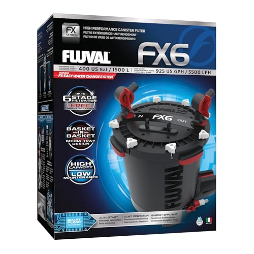 Fluval FX6 High Performance Aquarium Filter, Canister Filter for Aquariums up to 400 Gal.