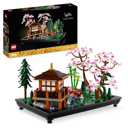 LEGO 10315 Icons Il Giardino Tranquillo, Kit Giardino Botanico Zen per Adulti con Fiori di Loto, Regalo per Donna e Uomo Fan del Giardinaggio Giapponese, Decorazione da Scrivania Personalizzabile : Am