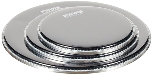 🔥 STARKER PREIS (-49%) Evans ETP-CHR-R Fellset G12 Serie für Toms mit 25,4 cm (10 Zoll), 30,5 cm (12 Zoll) und 40,64 cm (16 Zoll) Felle schwarz chrome