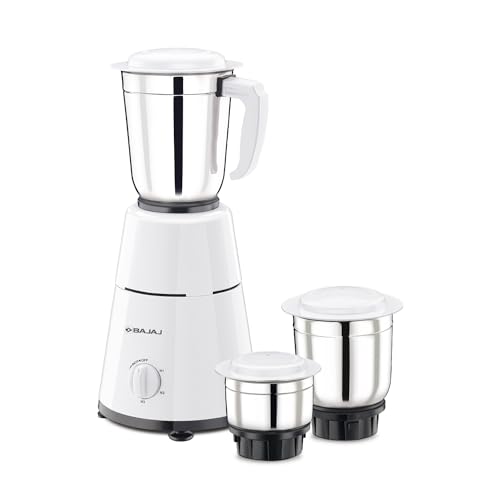 Bajaj 500W GX-1 Mixer Grinder With 3 Jars- white