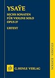 Six Sonates Op 27 Pour Violon Solo
