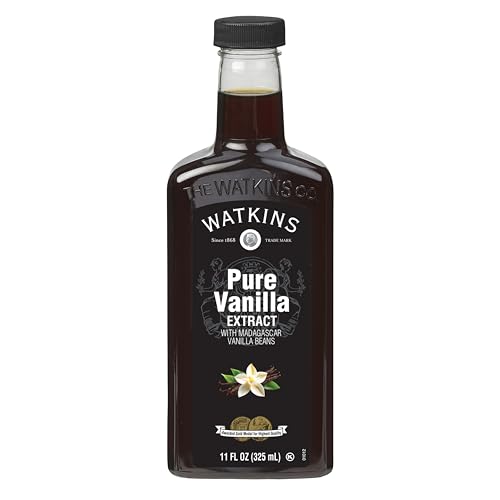 Watkins Pure Vanilla Extract, with Madagascar Vanilla Beans, Non-GMO, Kosher, 11 oz. Bottle, 1-Pack
