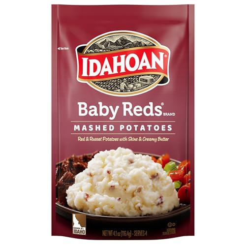 Idahoan, Mashed Potatoes, Baby Reds with Skins and Creamy Butter, 4 oz